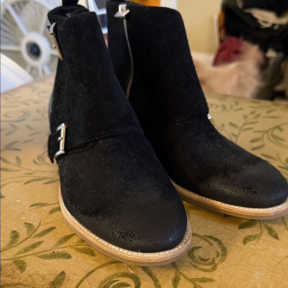Michael Kors. Black Suede Ankle Boots
